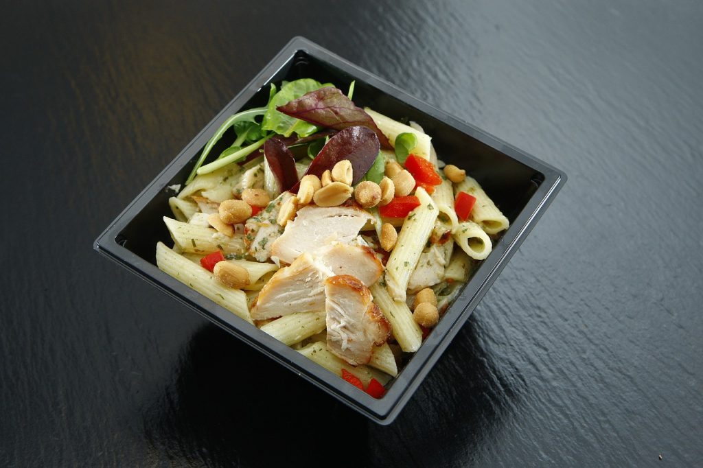 Asian chicken salad with peanut