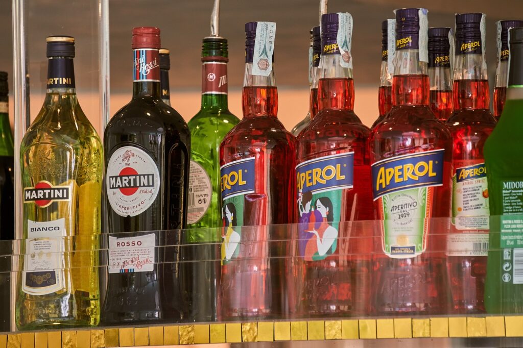 Bottles of Aperol