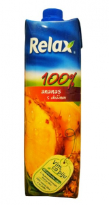 Relax pineapple juice with pulp 100%
