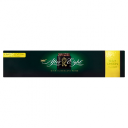 Dark chocolate mint filling lemon flavor After Eight