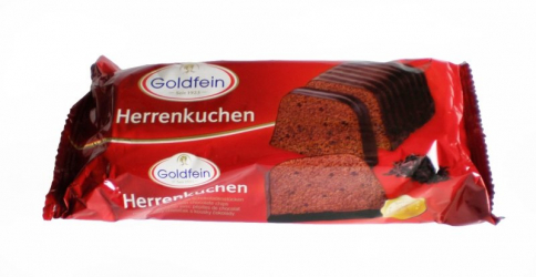 Goldfein cocoa sponge dessert with chocolate, coating