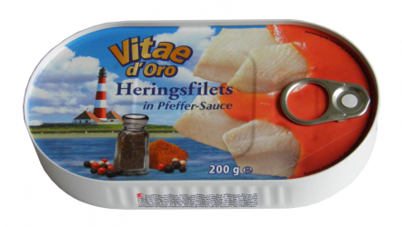 Heringsfilets in Pfeffer-Sauce