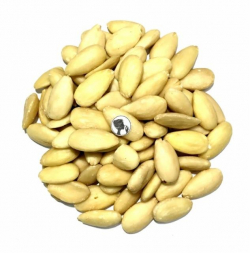 Blanched almonds peeled fruits World